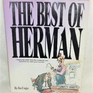 1st Printing 1993 The BEST of HERMAN Lonely Hearts  Jim Unger Comic Book Comedy